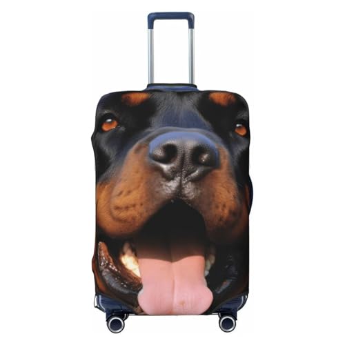 Dog Wallpaper Print Luggage Suitcase Covers Elastic Washable Luggage Protector Luggage Covers For Suitcase