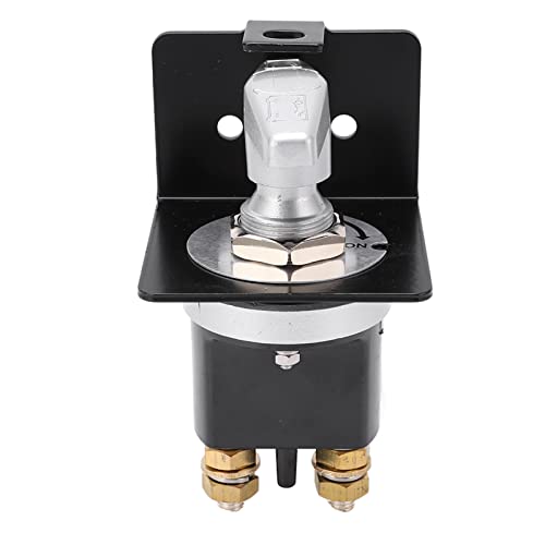 Battery Disconnect Switch, Locking Panel Heavy Duty Metal 500A 12V Cut Off Switch for RV Yacht Truck with Prevent Leakage Protect Power Supply Automobile Engineering Vehicle