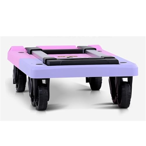 Carretilla Manual Plegable con Plataforma Plana y Ruedas giratorias de 360 Grados para Carga y Almacenamiento (Amarillo 92CM)