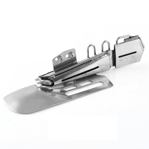 Flat Seamer Folder Binding Attachment Metal Binder for 2/3 Needle Flat Lock Machines Bias Tape Guide for Garment Edge Finishing(1-3/8
