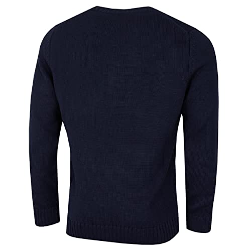 Calvin Klein Men's Chunky Crew Neck Ribbed Cotton Blend Sweater2