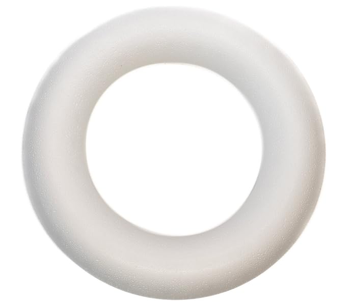 Anello In Polistirolo Piatto Da 30 Cm - Per Ghirlande Fai Da Te, Decorazioni Natalizie, Matrimoni E Halloween
