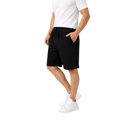 Image of KART BLACK Plus Sizes Men's Cotton Knee Length Shorts(M,L,XL,XXL,XXXL,4XL,5XL Shorts)| Casual and Night Wear Mens Shorts