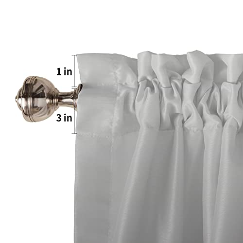 Zadaling Valance Curtain For Kitchen, Ombre Black Grey Window Valance For Living Room Scroll,Rod Pocket Valances For Bedroom Decor,Window Treatment Valance 1 Panel 18" X 54" #TOP4