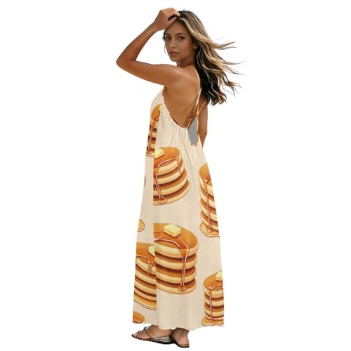 Robe longue beige pour vos soirées d'été et balades à la plage