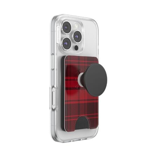 Image of PopSockets Phone Wallet for MagSafe with Grip- Buffalo Check