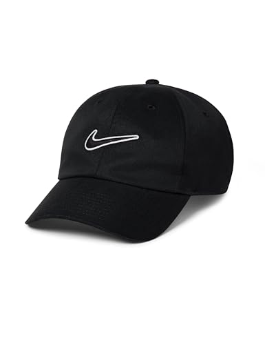 NIKE FB5369-010 U NK Club Cap U CB SWSH L Hat Unisex Adult Negro Negro Tamaño S/M