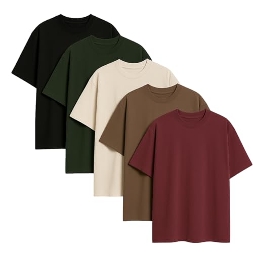 Kit 5 Camisetas Oversized Diversas Cores Masculina Moda Street Tecido Algodão (BR, Alfa, G... Kit 5 Camisetas Oversized Diversas Cores Masculina Moda Street Tecido Algodão (BR, Alfa, G...
