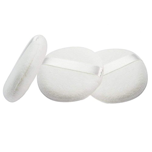 Joly Powder Puff for Makeup Face Soft Sponge Foundation Tool 2.36 Inch 3pcs/Set (White)