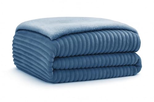 Image of VAS COLLECTIONS Ultra Soft Baby Blanket | Flannel + Sherpa | 2-Layer All-Season AC Sheet for Newborns (0-24 M) - Aqua