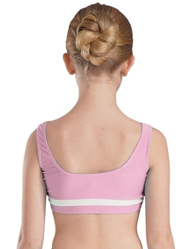 CHICTRY Kids Girls 2 Piece Dance Outfits Ballet Performance Crop Top and Shorts Set Gymnastics Yoga Training Sportwear4