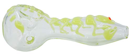 image for OSPITUR Handmade 4 inch Blown Glass Crafts Tube Decorative Bowl (Gecko