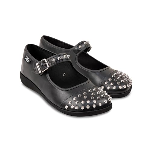 Image of Hot Chocolate Design Women's Mary Jane Flat Shoes - Mary Jane Flat Dress Shoes with Non-Marking Rubber Sole Adjustable Buckle-Strap, Adjustable Buckle-Strap and Cushioned Inner Sole with Arch Support