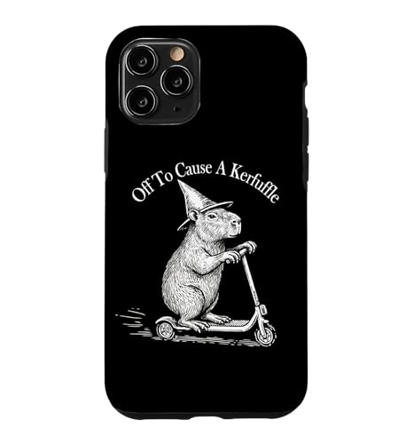 Funny Retro Scooter Off To Cause A Kerfuffle Capybara Vibes �X�}�z�P�[�X iPhone 11 Pro �p