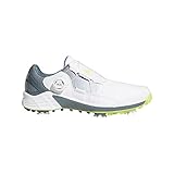adidas mens Zg21 Boa Golf Shoe, White/Acid Yellow/Blue Oxide, 10 US