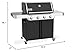Weber Genesis E-415 Liquid Propane Gas Grill for Outdoor Cooking, 4 Burners, Black – Porcelain-Enameled Cast-Iron Grates & PureBlu Burners