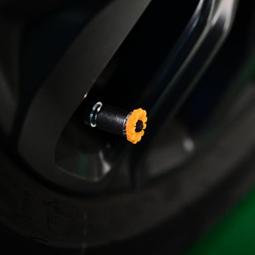 4-Pack Handmade Sunflower Schrader Valve Stem Caps, Vibrant Car & Bike Accessory, Unique Driver Gift, Cute Tire Decor, Novelty Wheel Accent, Universal Fit for Schrader Valves