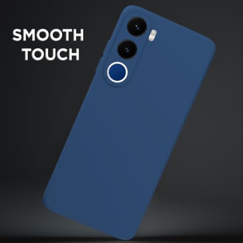 Image of Outlouders Back Cover for Realme C100x | Camera Protection | Durable Soft Matte Silicone Bumper Case (Blue)