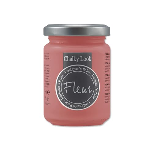 FLEUR DESIGNER'S PAINT | Pittura ad Acqua, Effetto Gesso Naturale, Extra Opaca, Fleur Chalky F82, Colore Amelie, Made in Italy, Formato da 130 ml
