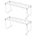 Chicken Leg and Wing Rack, 2pcs Stainless Steel 14 Slots Chicken Wing Leg Grill Rack Folding Barbecue Oven Roaster Stand for Smoker Grill or Oven BBQ, Chicken Leg and Wing Rack, 2pcs Stainless St