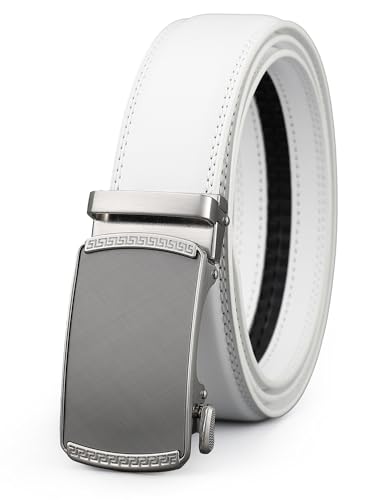 Image of Men's Belt, Ratchet Dress Casual Belt with Adjustable Automatic Buckle Trim to Fit