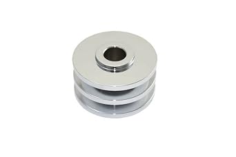 Chrome Steel Double Groove Alternator Pulley, Compatible with Chevy SBC 283-400