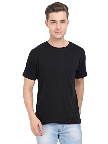 Image of FLEXIMAA Men's Cotton Round Neck Plain Half Sleeve T-Shirt