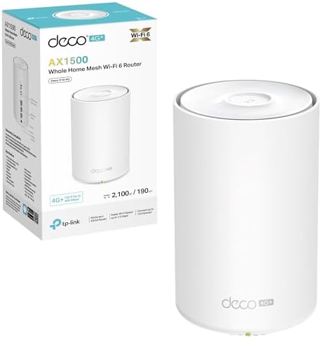 TP-Link Deco X10-4G(1-pack) AX1500Mbps Wi-Fi 6 4G Router with Sim Slot ...