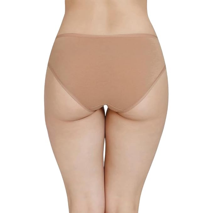 Image of LOURYN KOULYN Solid Low Rise Cotton Bikini Panty Pack(Pack of 3)