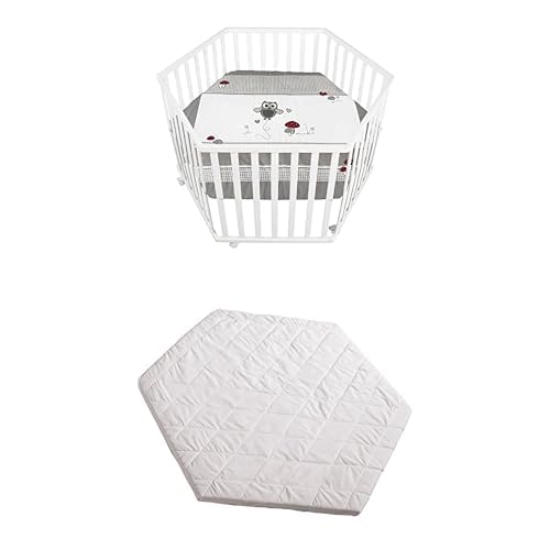 Bundle aus roba Laufgitter 6-eckig inkl. Einlage Adam & Eule3-fach...