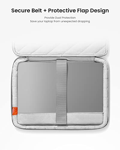 Tomtoc 360 Protective Laptop Carrying Case For 13-Inch Macbook Air M2/A2681, M1/A2337 2022-2018, Macbook Pro M2/A2686, M1/A2338 2022-2016, Shock-Proof, Spill-Resistant Macbook Accessory Sleeve, Gray #TOP2