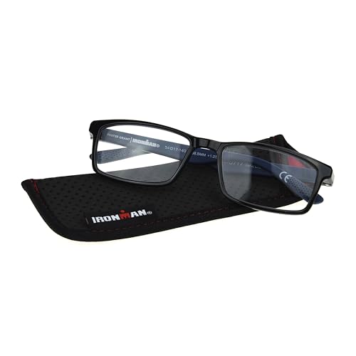 Foster Grant IRONMAN Men's Sprint Rectangular Reading Glasses, BLACK, 1.25x by IRONMAN - Image 3