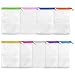 Neworkg 20 Pack Handmade Soap Easy Bubble Mesh Bags, Exfoliating Mesh Soap Saver Bag - Double Layer Bubble Foam Net for Body Facial Cleaning(Assorted Colors)