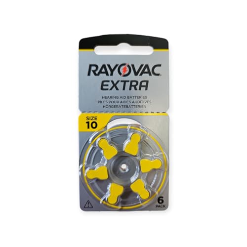 6 Pilas RAYOVAC Extra Advanced con Active Core Technology 10, la última generación de baterías para audífonos