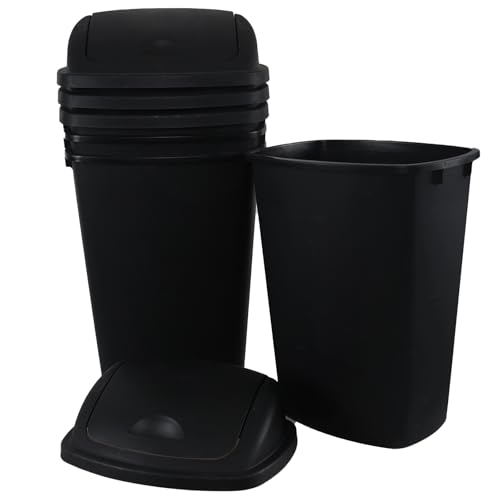 Set 4 Canecas de Basura Plásticas 13 Galones Tapa Abatible miniatura 2