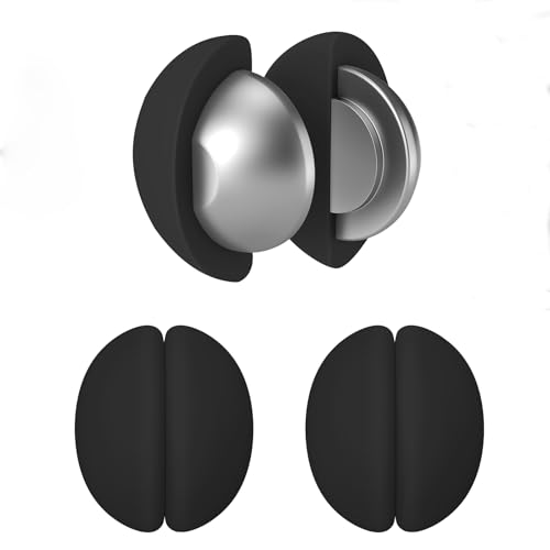 Duschvorhang Gewichte, robuste magnetische Gewichte an der Unterseite mit rostfreier Silikonbeschichtung, verhindern, DASS der Vorhang im Wind weht, geeignet für Flaggen, Vorhänge (3 Paare, Schwarz)