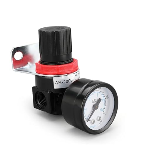 Régulateur de pression d'air AR2000 G1/4 avec raccords 6mm et jauge