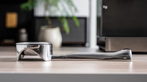 Image of CafeSing COD 58mm Espresso Portafilter, All Stainless Steel, 180 Horizontally Lay Flat, Bottomless, 2 Ears