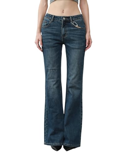 Womens Flare Jeans High Waisted Stretch Tummy Control Wide Leg Bell Bottom Bootcut Jeans Denim Pants Trendy 2025 Look