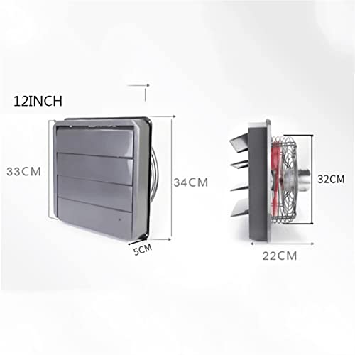 Ventilador de ventilación icVantA con rejilla metálica protectora y motor de cobre, 12 pulgadas miniatura 2