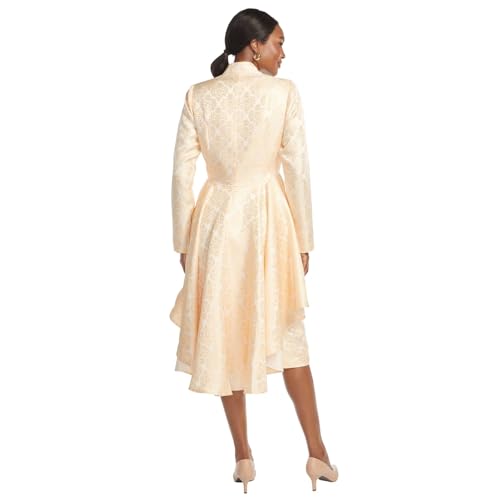 Masseys Jacquard High-Low Ruffle Jacket and Dress Suit4