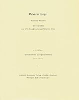 Valentin Weigel: Samtliche Schriften / 6. Lieferung: Handschriftliche Predigtensammlung (1573-1574) I 3772802958 Book Cover