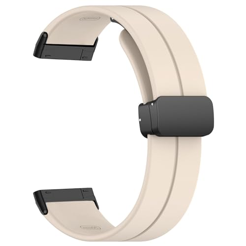 Image of T TECLUSIVE Soft Silicone Strap Band with Magnetic Lock Compatible for Fitbit Versa 4 / Versa 3 / Sense 2 | Adjustable Silicone Rubber Band for Versa 4 3 Sense