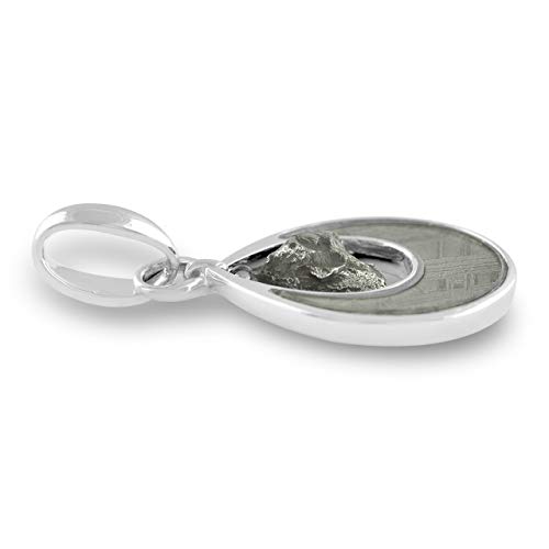 Campo Del Cielo And Muonionalusta Meteorite Sterling Silver Drop Pendant #TOP2