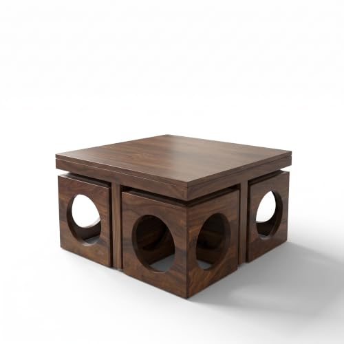 Image of Custom Decor Coffee Tables (Art Deco, 4 Stools)