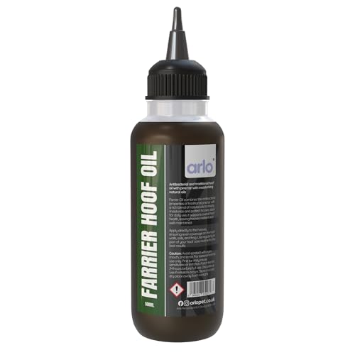 arlo. Farrier Hoof Oil with Stockholm Tar 500ml Antibacterial Moisturising Treatment for Horses Nourishes Dry Cracked Hooves Traditional Farrier Care Conditioner