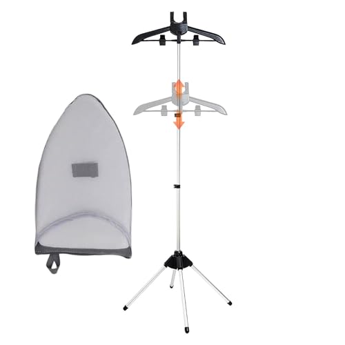 Soporte Colgador para Vaporizador | Perchero para Prendas al Vapor - Brazo Giratorio Ajustable de Aluminio para Planchar y Secar Ropa en el Hogar