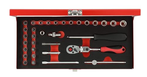 GEDORE Red Socket Spanner Set 1/4 Inch 33-Piece