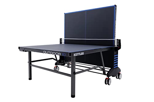 Kettler Outdoor 10 Table Tennis Table 4-Player Bundle #TOP1