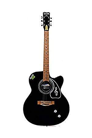 Image of Ketostics Givson Venus Super Special Cutaway Rosewood 41 Inch Acoustic Semi Electric Guitar Kit with Bag, Rhythm String Set, Strap and 5 Plectrums, (Black)